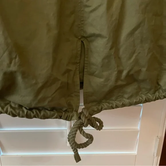 Sam Edelman Green Utility Jacket with Fur-Trimmed Hood - Picture 11 of 11